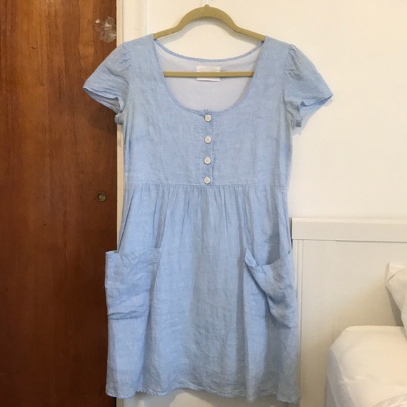 🇨🇦 Act Three Apparel SS’17 linen dress w pockets - Picture 4 of 12